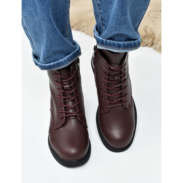 Trzewiki botki damskie Vinceza 86450 Bordo