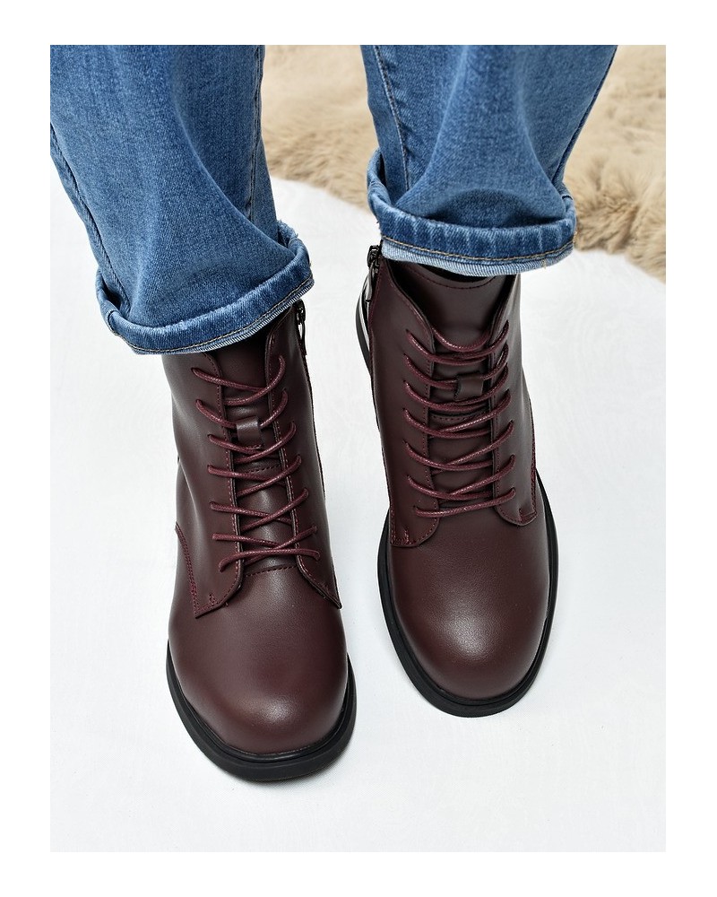 Trzewiki botki damskie Vinceza 86450 Bordo