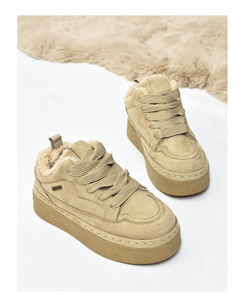 Śniegowce sneakersy damskie Big Star UU274187 Beż