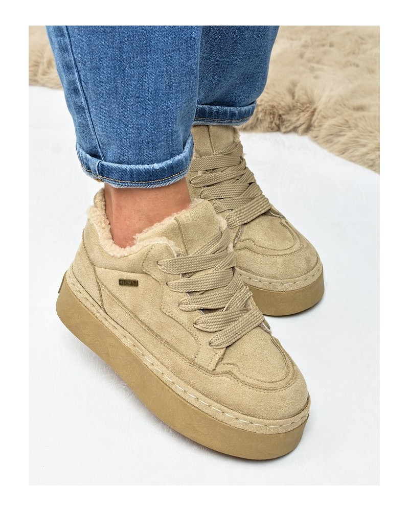 Śniegowce sneakersy damskie Big Star UU274187 Beż