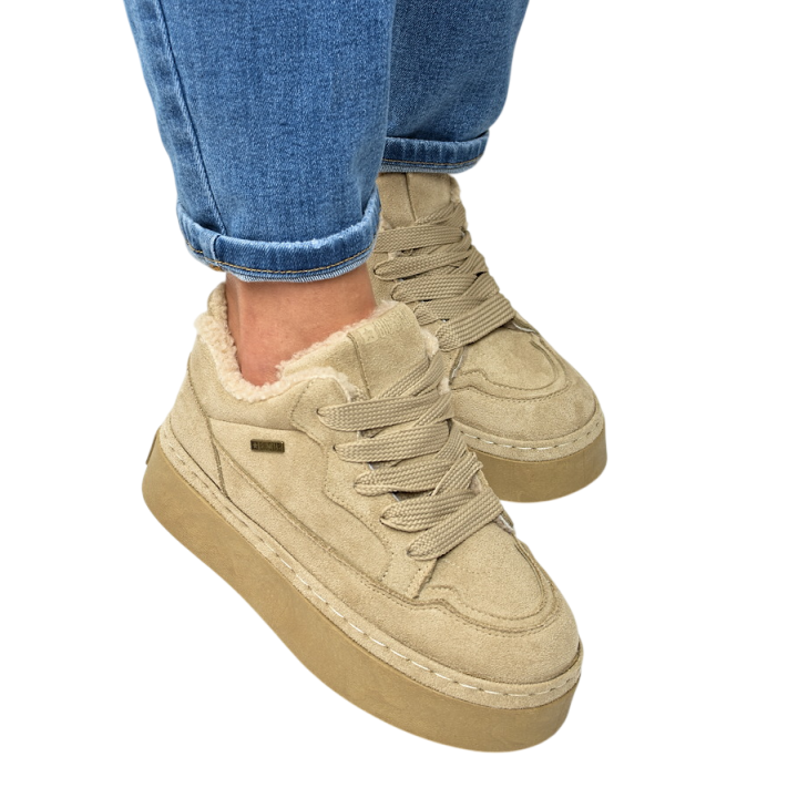 Śniegowce sneakersy damskie Big Star UU274187 Beż