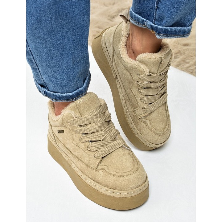 Śniegowce sneakersy damskie Big Star UU274187 Beż