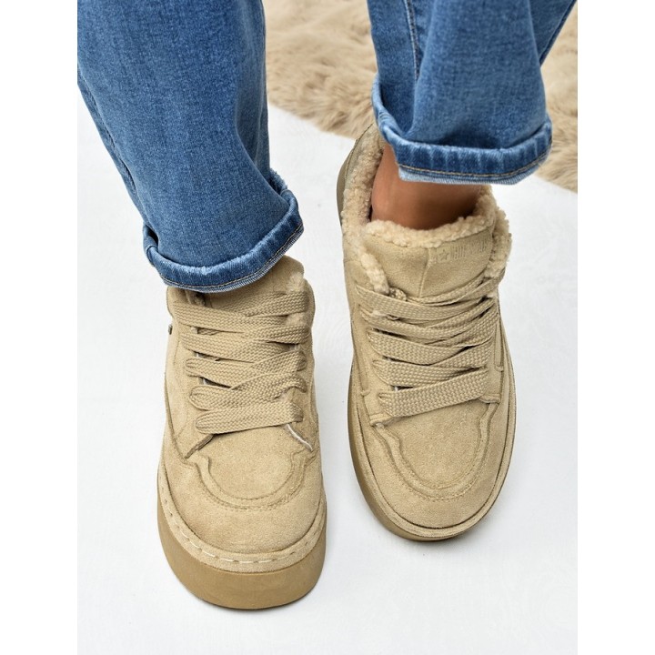 Śniegowce sneakersy damskie Big Star UU274187 Beż