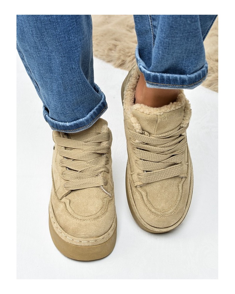 Śniegowce sneakersy damskie Big Star UU274187 Beż