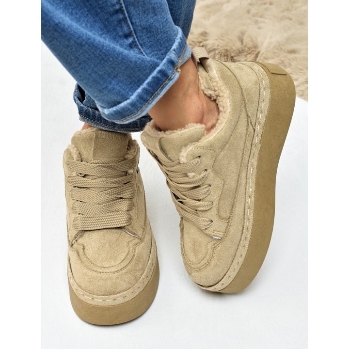 Śniegowce sneakersy damskie Big Star UU274187 Beż