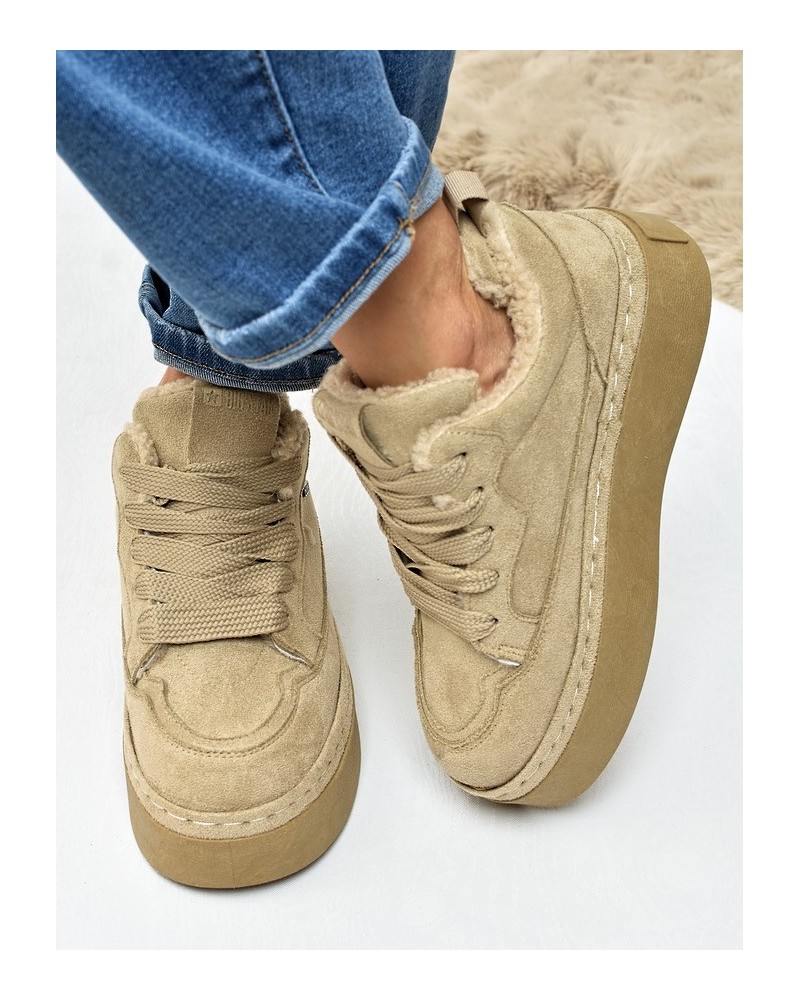 Śniegowce sneakersy damskie Big Star UU274187 Beż