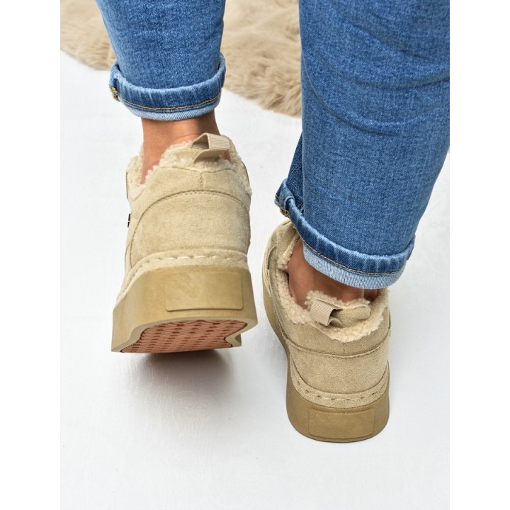 Śniegowce sneakersy damskie Big Star UU274187 Beż