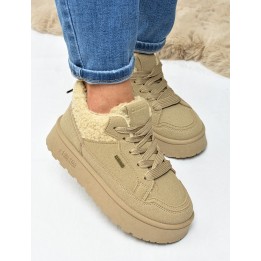 Śniegowce sneakersy damskie Big Star SS274105 Beż