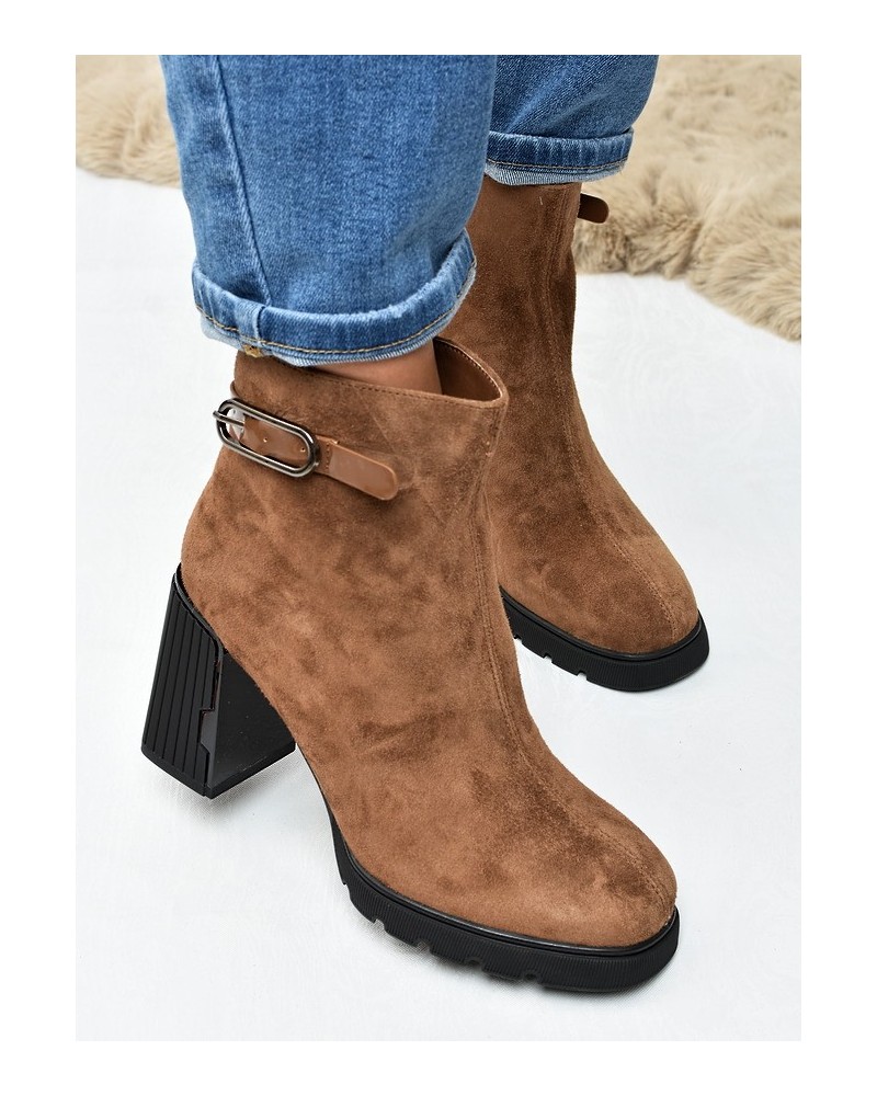 Botki damskie Vinceza 91172 Camel