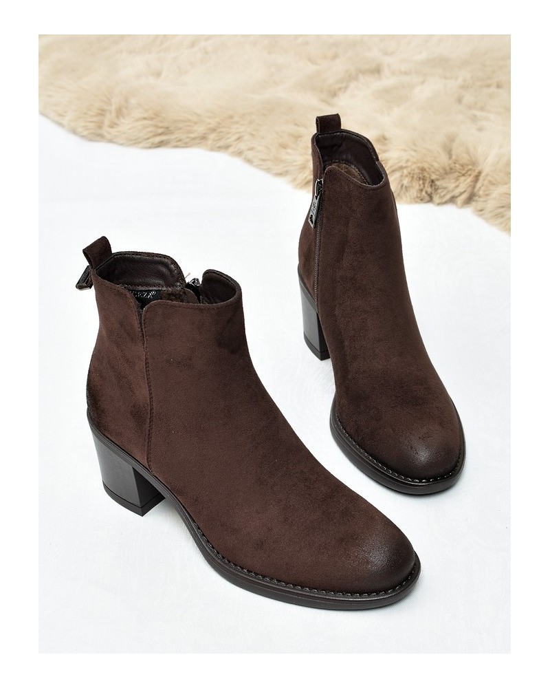 Botki damskie Vinceza 58650 Brąz