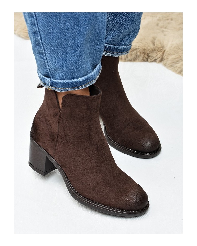 Botki damskie Vinceza 58650 Brąz