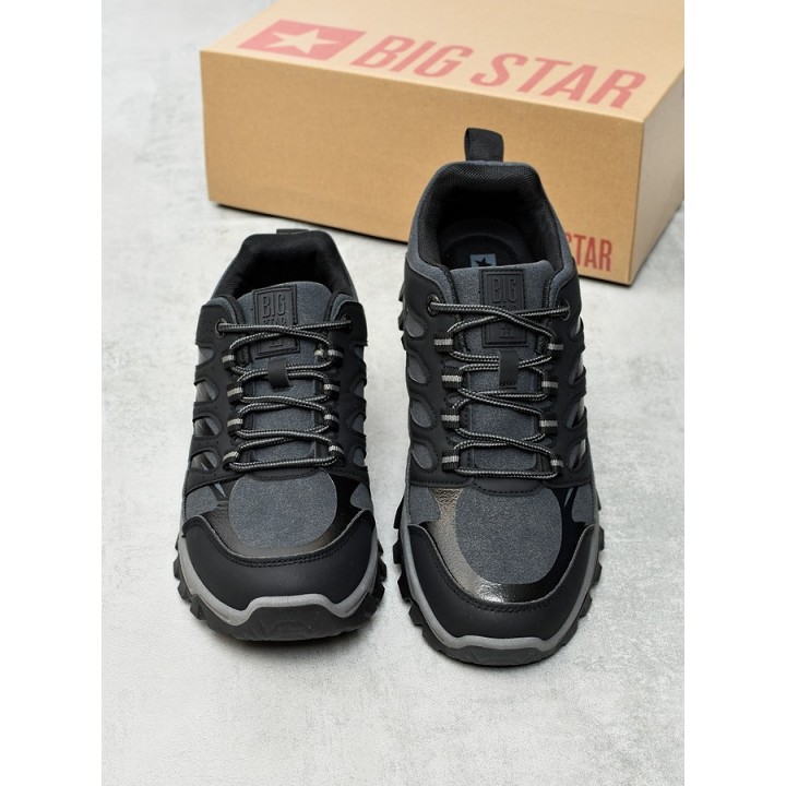 Obuwie męskie trekkingi Big Star UU274890 Czarne