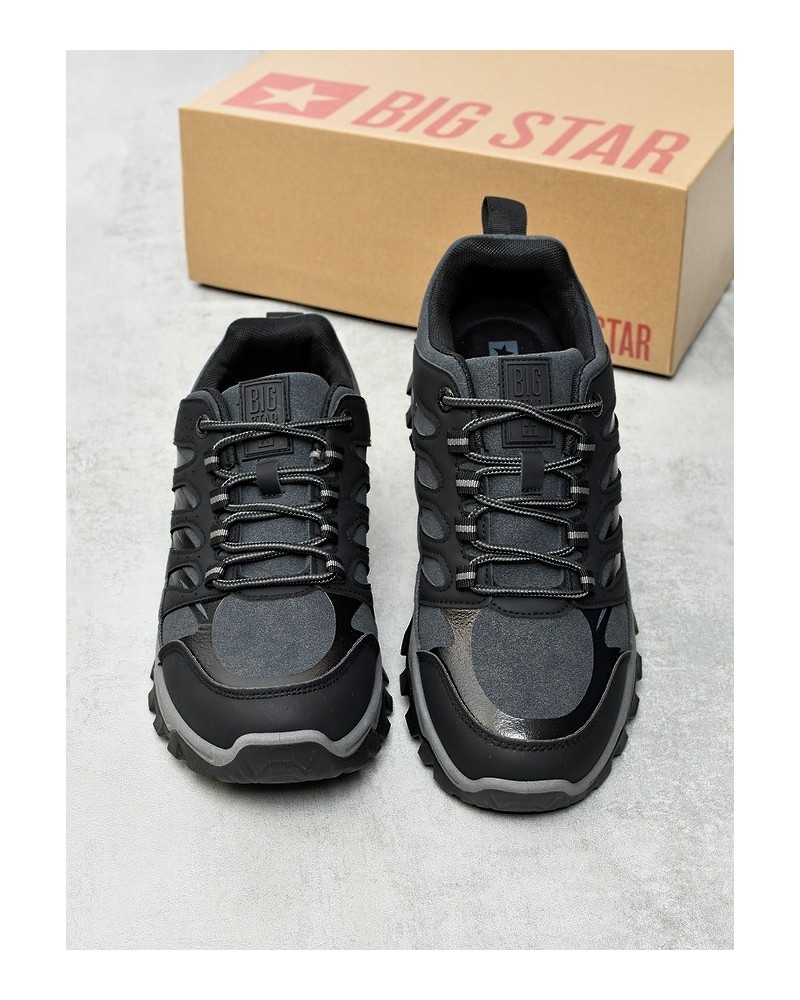 Obuwie męskie trekkingi Big Star UU274890 Czarne