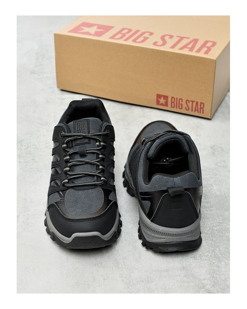Obuwie męskie trekkingi Big Star UU274890 Czarne